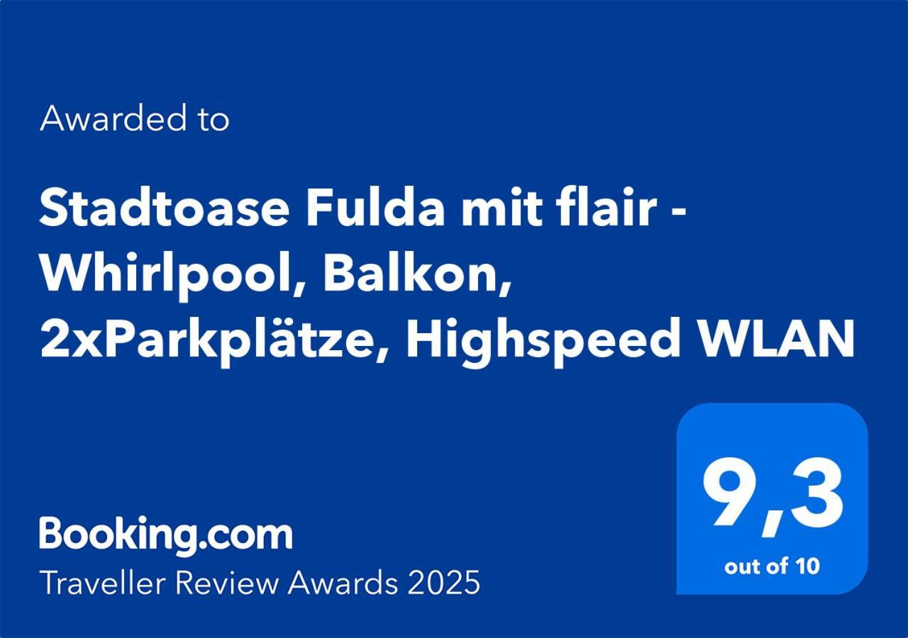 Stadtoase Fulda Mit Flair - Whirlpool, Balkon, 2Xparkplaetze, Highspeed Wlan 외부 사진